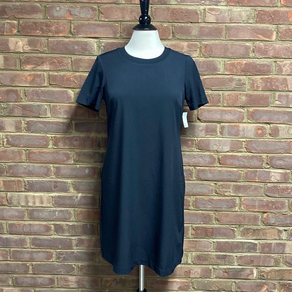 LARK & RO Black Crewneck Short Sleeve Dress Size 6 NWT - Picture 3 of 7